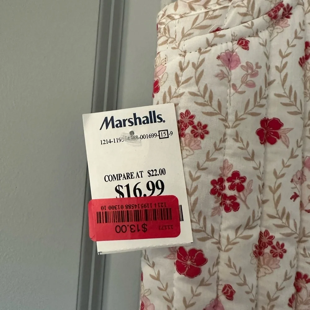 Marshalls Pink Floral Tie-Front Blouse - Picture 3 of 3